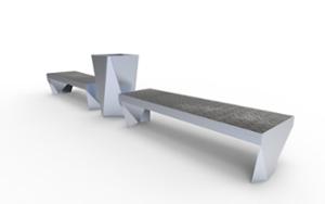 mobilier stradal, jardiniera, rectangular, otel