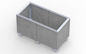 mobilier stradal, jardiniera, beton, beton finisat, mobile (compatibil pentru mufa de jante), rectangular