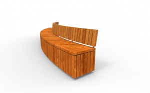 mobilier stradal, banca, beton, beton finisat, pret per 1 metru, lungimea masurata pe partea mai lunga, modular, curbat