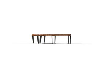 mobilier stradal, banca, pret per 1 metru, lungimea masurata pe partea mai lunga, modular, curbat