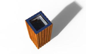 mobilier stradal, cos de gunoi, montat pe stalp