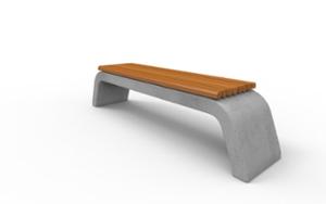 mobilier stradal, banca, beton, beton finisat, scaune din lemn