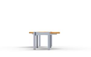mobilier stradal, banca, scanduri orizontale, curbat, scandinavian line