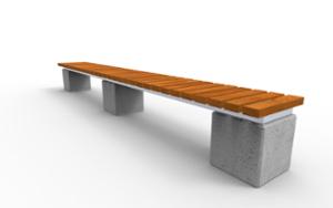 mobilier stradal, banca, beton, beton finisat, scaune din lemn