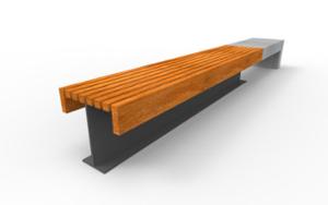 mobilier stradal, banca, beton, beton finisat, scaune din lemn