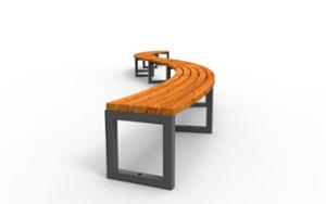 mobilier stradal, pret per 1 metru, lungimea masurata pe partea mai lunga, banca, modular, curbat, scaune din lemn