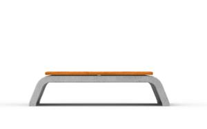 mobilier stradal, banca, beton, beton finisat, scaune din lemn