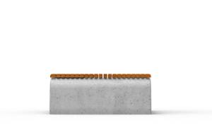 mobilier stradal, banca, beton, beton finisat, scaune din lemn