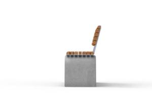 mobilier stradal, sezuturi, beton, beton finisat, spatar din lemn, scaune din lemn