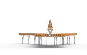 mobilier stradal, banca, sezuturi, spatar din lemn, scaune din lemn