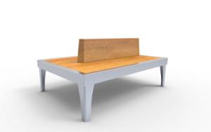 mobilier stradal, fata-dubla, sezuturi, modular, spatar din lemn, rectangular, scaune din lemn