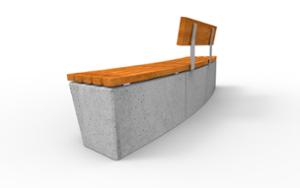 mobilier stradal, banca, sezuturi, beton, beton finisat, pret per 1 metru, lungimea masurata pe partea mai lunga, curbat