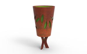 mobilier stradal, cos de gunoi, corten