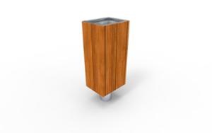 mobilier stradal, cos de gunoi, montat pe stalp