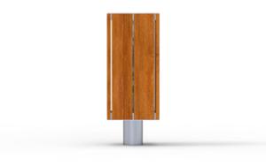 mobilier stradal, cos de gunoi, montat pe stalp
