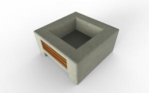 mobilier stradal, beton, beton finisat, jardiniera, lemn, mobile (compatibil pentru mufa de jante), rectangular
