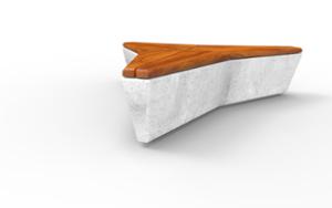 mobilier stradal, banca, beton, beton finisat, scaune din lemn