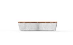 mobilier stradal, banca, beton, beton finisat, scaune din lemn