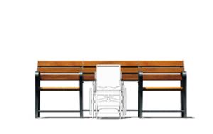 mobilier stradal, sezuturi, pentru persoanele in varsta, accesibil pentru persoane cu handicap, spatar din lemn, scaune din lemn, masa mica, masa, retro