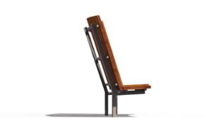 mobilier stradal, sezuturi, pret per 1 metru, lungimea masurata pe partea mai lunga, modular, spatar din lemn, curbat, scaune din lemn, spatar inalt