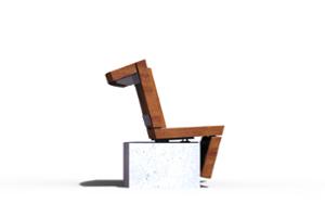 mobilier stradal, beton, beton finisat, sezuturi, modular, spatar din lemn, curbat, scaune din lemn