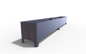 mobilier stradal, jardiniera, corten, mobile (compatibil pentru mufa de jante), modular