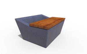 mobilier stradal, jardiniera, banca, beton, beton finisat