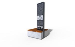 mobilier stradal, altele, scaune din lemn, panou informativ, stalp de informare