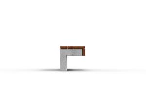 mobilier stradal, banca, beton, beton finisat, scaune din lemn