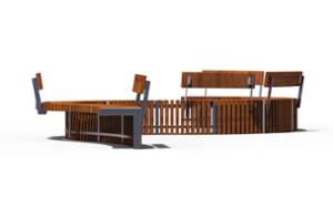 mobilier stradal, banca, sezuturi, pret per 1 metru, lungimea masurata pe partea mai lunga, modular, curbat, scaune din lemn