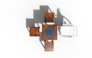 mobilier stradal, altele, sezuturi, aluminium, set picnic, varsovia, accesibil pentru persoane cu handicap, obrotowa szachownica, odlew aluminiowy, spatar din lemn, scaune din lemn, masa, sah