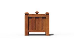 mobilier stradal, altele, cos de gunoi, lemn, retro