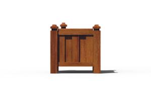 mobilier stradal, altele, cos de gunoi, lemn, retro