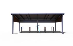 mobilier stradal, altele, stand de biciclete, acoperis, acoperis pentru biciclete