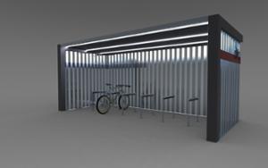mobilier stradal, altele, stand de biciclete, acoperis pentru biciclete