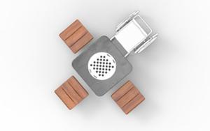 mobilier stradal, altele, beton, beton finisat, varsovia, accesibil pentru persoane cu handicap, masa, sah