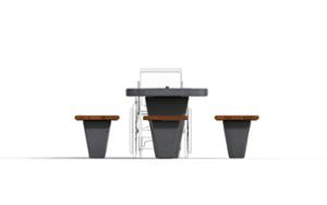 mobilier stradal, altele, beton, beton finisat, varsovia, accesibil pentru persoane cu handicap, masa, sah