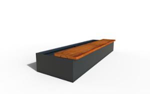 mobilier stradal, jardiniera, banca, corten, scaune din lemn