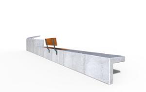 mobilier stradal, jardiniera, banca, sezuturi, beton, beton finisat, scanduri verticale, scanduri orizontale, spatar din lemn, scaune din lemn
