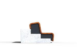 mobilier stradal, sezuturi, beton, beton finisat, na schody, spatar din lemn, scaune din lemn