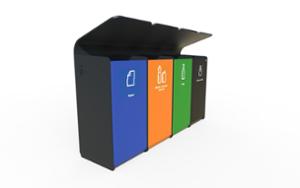 mobilier stradal, cos de gunoi, varsovia, segregare completa