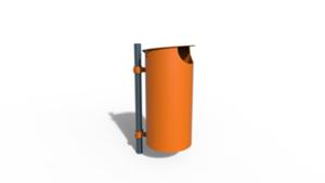 mobilier stradal, cos de gunoi, atasat la perete, bolard montat