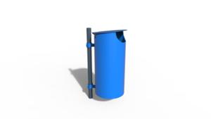 mobilier stradal, cos de gunoi, atasat la perete, bolard montat