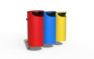 mobilier stradal, cos de gunoi, atasat la perete, bolard montat, segregare completa, segregarea preliminara, diafragma laterala