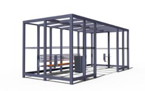 mobilier stradal, altele, acoperis, cabina de fumat