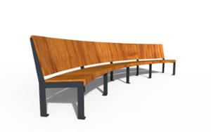 mobilier stradal, sezuturi, pret per 1 metru, lungimea masurata pe partea mai lunga, modular, curbat, scaune din lemn
