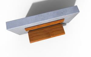 mobilier stradal, sezuturi, beton, beton finisat, atasat la perete, spatar din lemn, scaune din lemn
