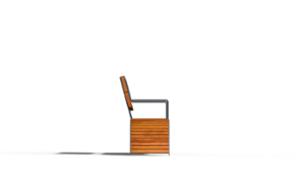 mobilier stradal, scanduri orizontale, sezuturi, spatar din lemn, scaune din lemn