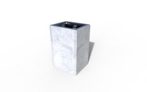 mobilier stradal, cos de gunoi, beton, beton finisat, scrumiera de siguranta