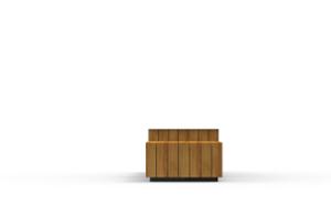 mobilier stradal, jardiniera, cos de gunoi, lemn